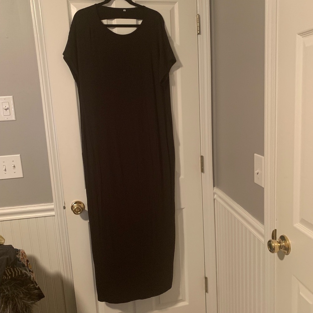 Backless Black maxi with back cut outs